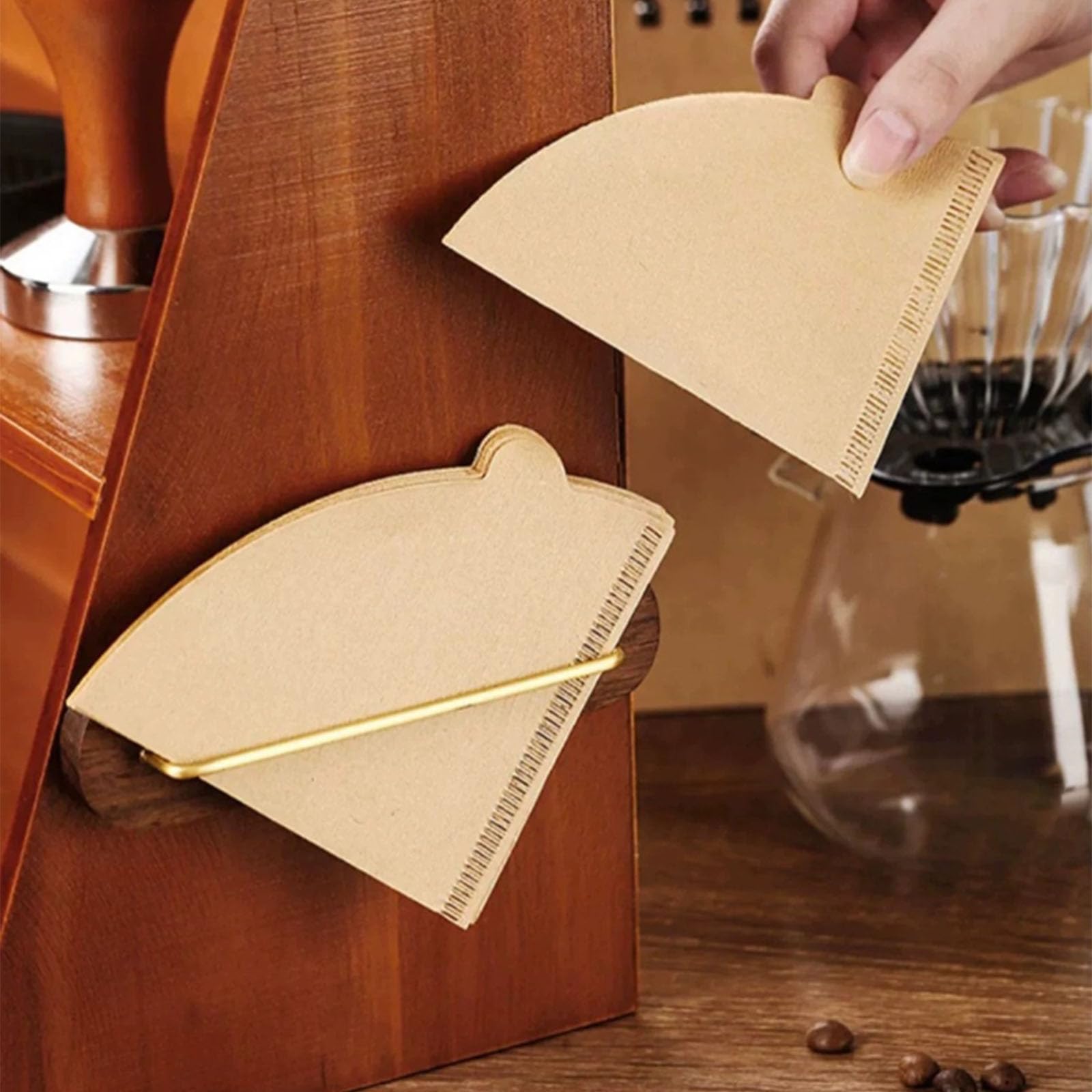 Portafiltro in legno facile da usare supporto per manomissione organizer strumen