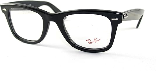Ray-Ban RX5121 Wayfarer Square Prescription Eyeglass Frames, Black/Demo Lens, 50 mm