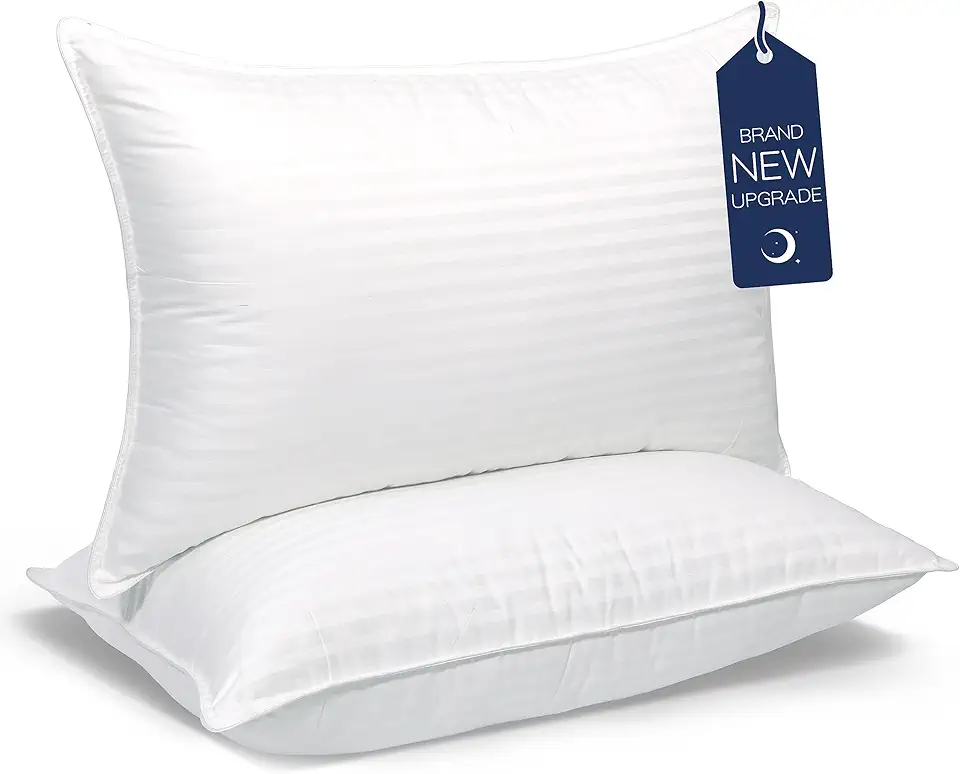 COZSINOOR Pillows Queen Size 2 Pack for Sleeping - Bed Pillows Hotel Quality Cooling Down Alternative Microfiber Filled for Side, Back and Stomach Sleepers, Breathable Skin-Friendly