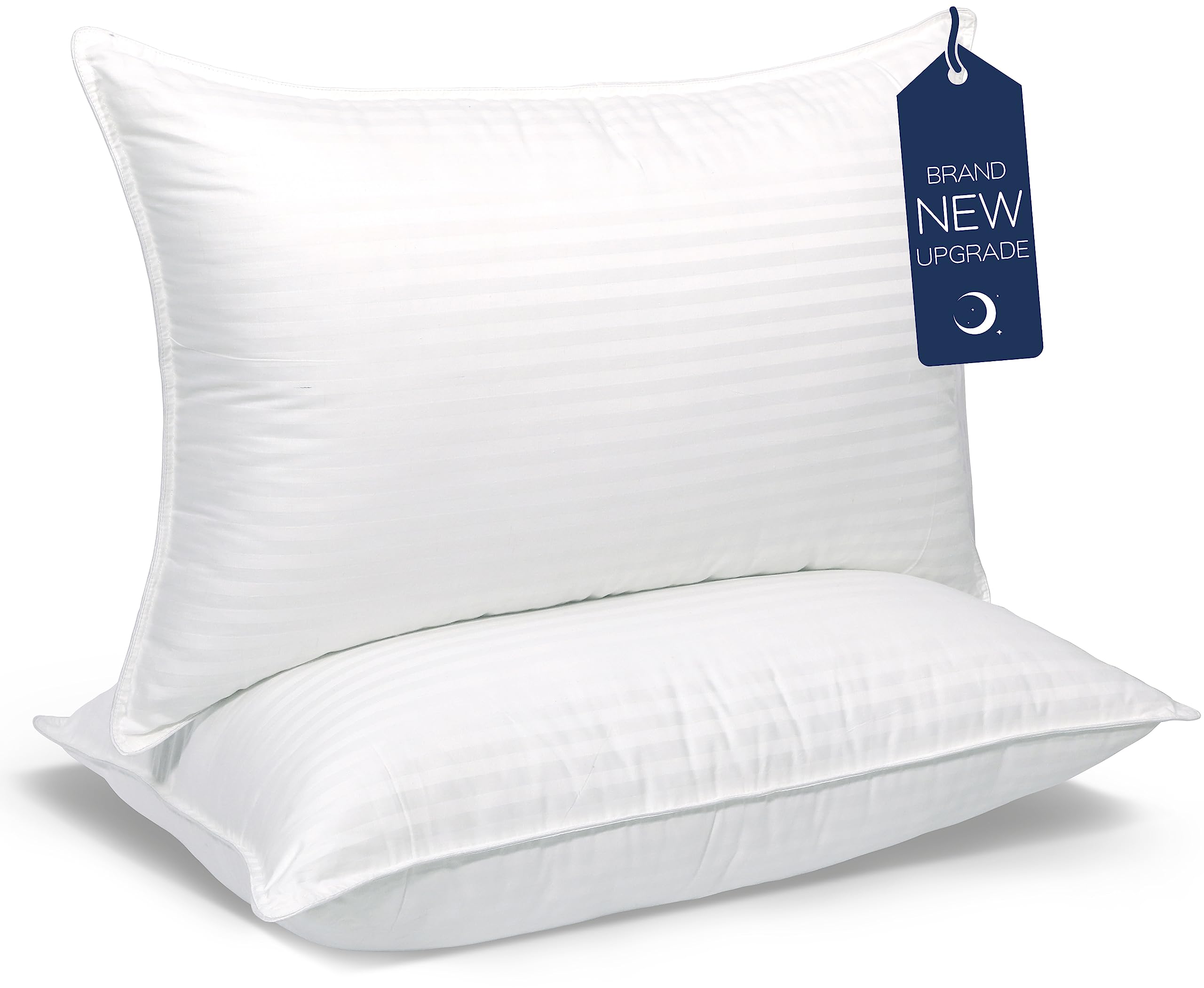 COZSINOOR Pillows for Sleeping Queen Size 2 Pack - Bed Pillows Hotel Quality Cooling Down Alternative Microfiber Filled for Back, Side and Stomach Sleepers, Breathable Skin-Friendly