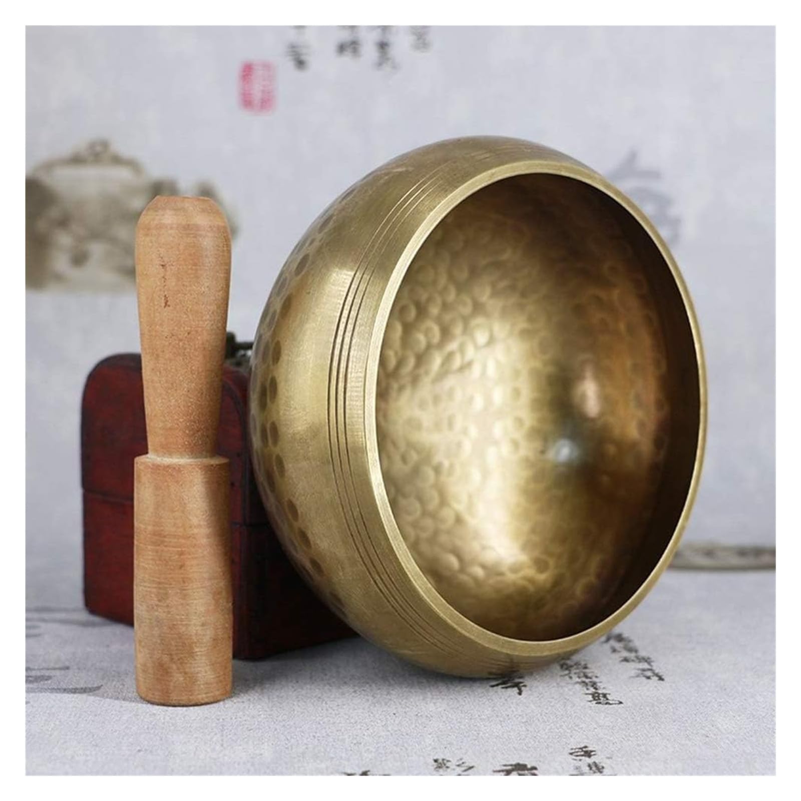 Campana tibetana accordata a mano, Campana tibetana, suono del Buddha accordato a mano in oro, 80-175 mm, decorazione for yoga