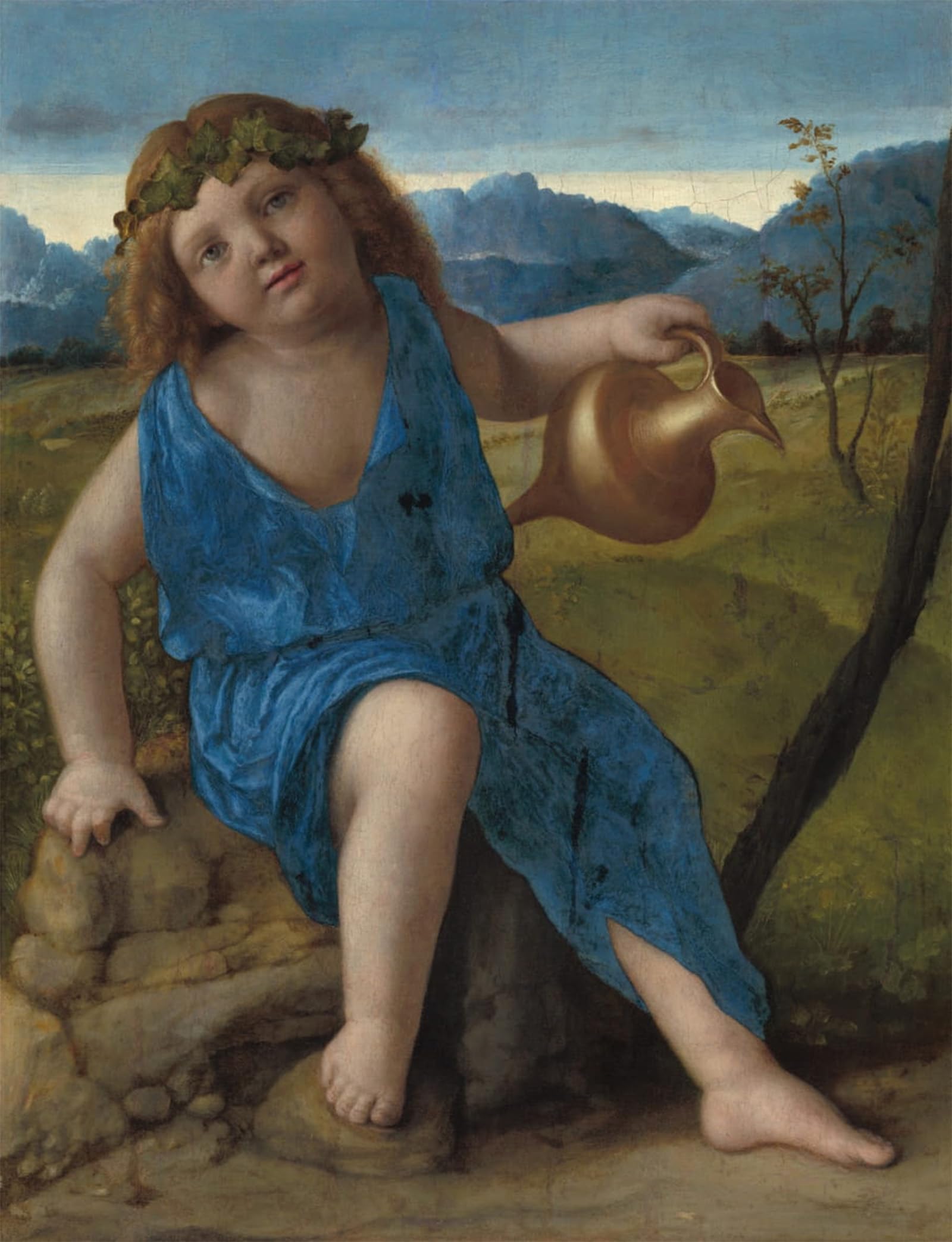 ARTXLXXBN Famous Prints Artwork Pictures Poster Painting Art the Infant Bacchus by famous artist Artwork Landscape Pictures for Home Decor 60x90cm