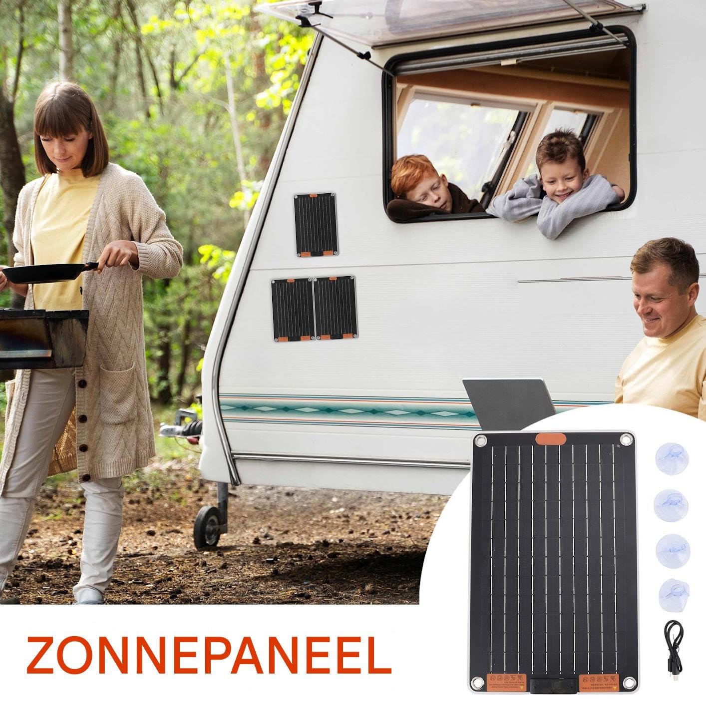 Chargeur Solaire Recharge Extérieure Multi-Appareils Étanche