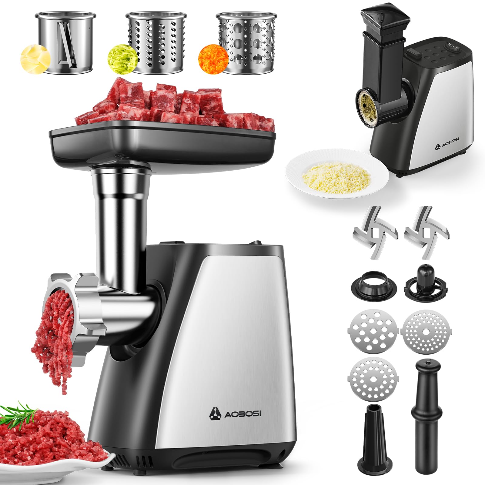 AAOBOSI 4-in-1 Meat Grinder MGC04