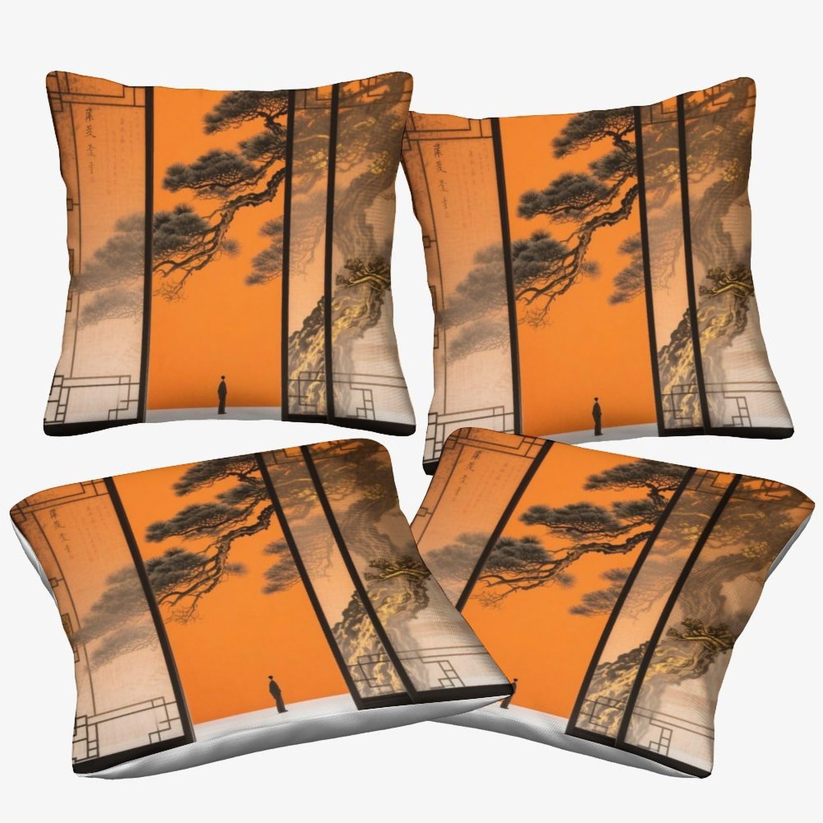 Housse de coussin paysage 40x40 cm pour décoration de salon