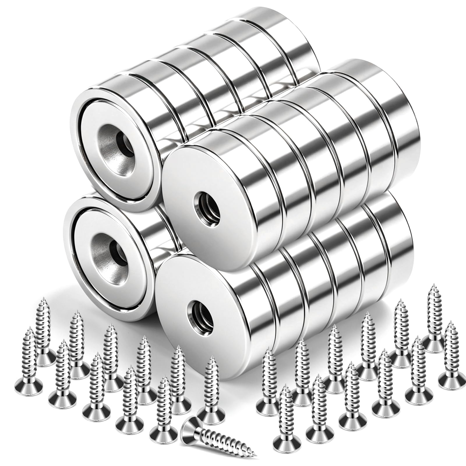 DIYMAG Magnets 60LBS 12 Pack 0.98 Inch with Countersunk Hole — Amazon image 10