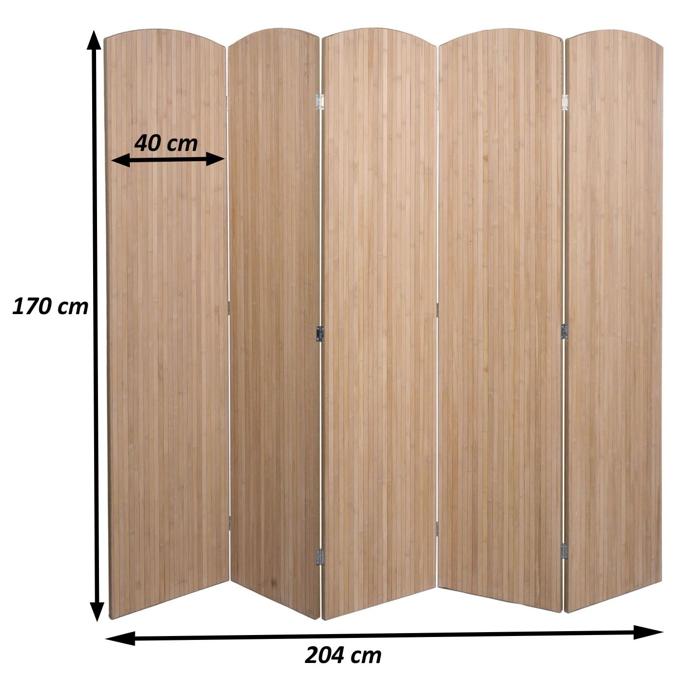 Paravent en Bambou HWC-O30 170 x 204 cm