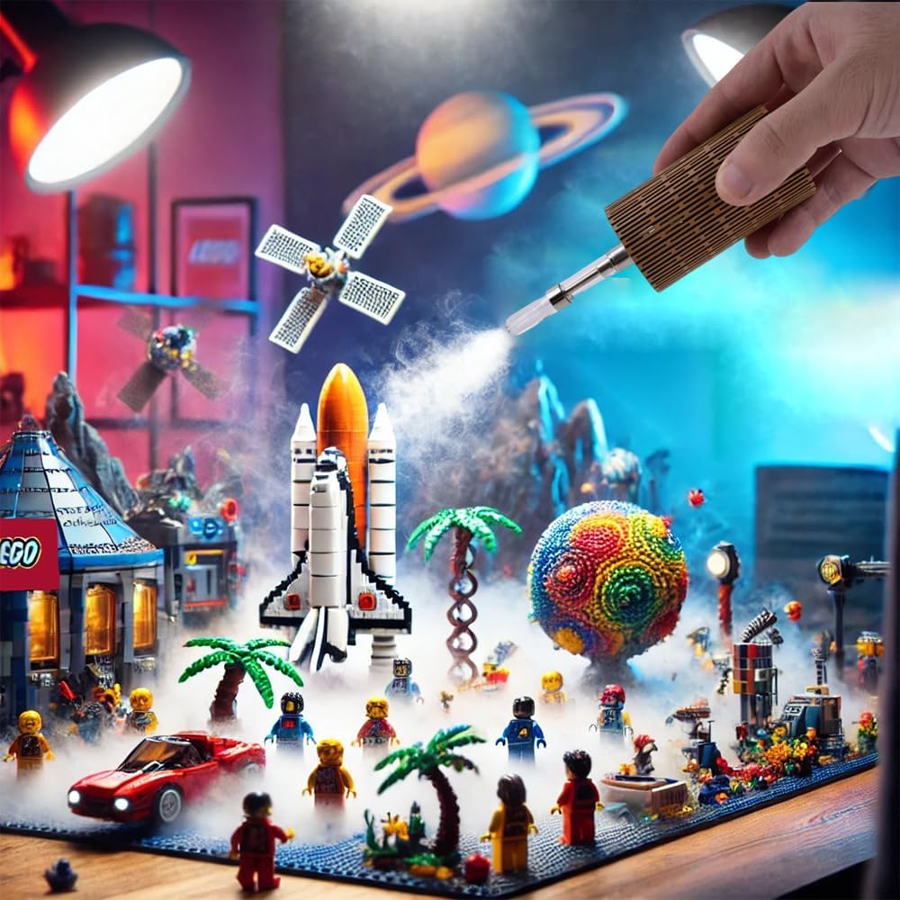 Mini Handheld Fog Machine, Wireless -Controlled Smoke Machine for Filming Battery Powered, Shooting Videos, Outdoor Activities,Effects, Cosplay, and Airflow Testing (Long orbicular)