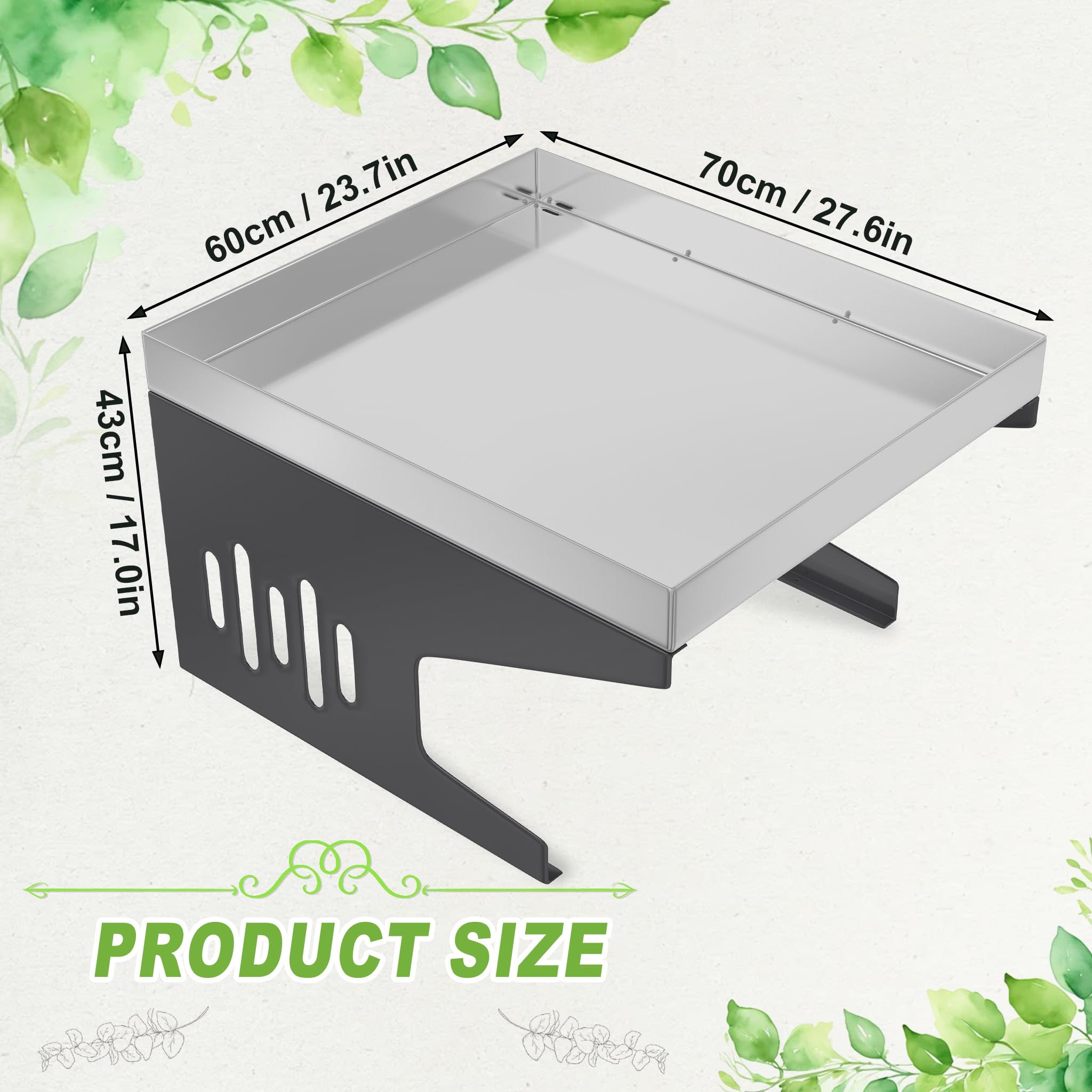 Aufun Garaje de acero para robot cortacésped 70 x 60 x 43 cm, techo para cortacésped, carport, cubierta para robot cortacésped, protección contra el sol y la lluvia, inoxidable, resistente a la
