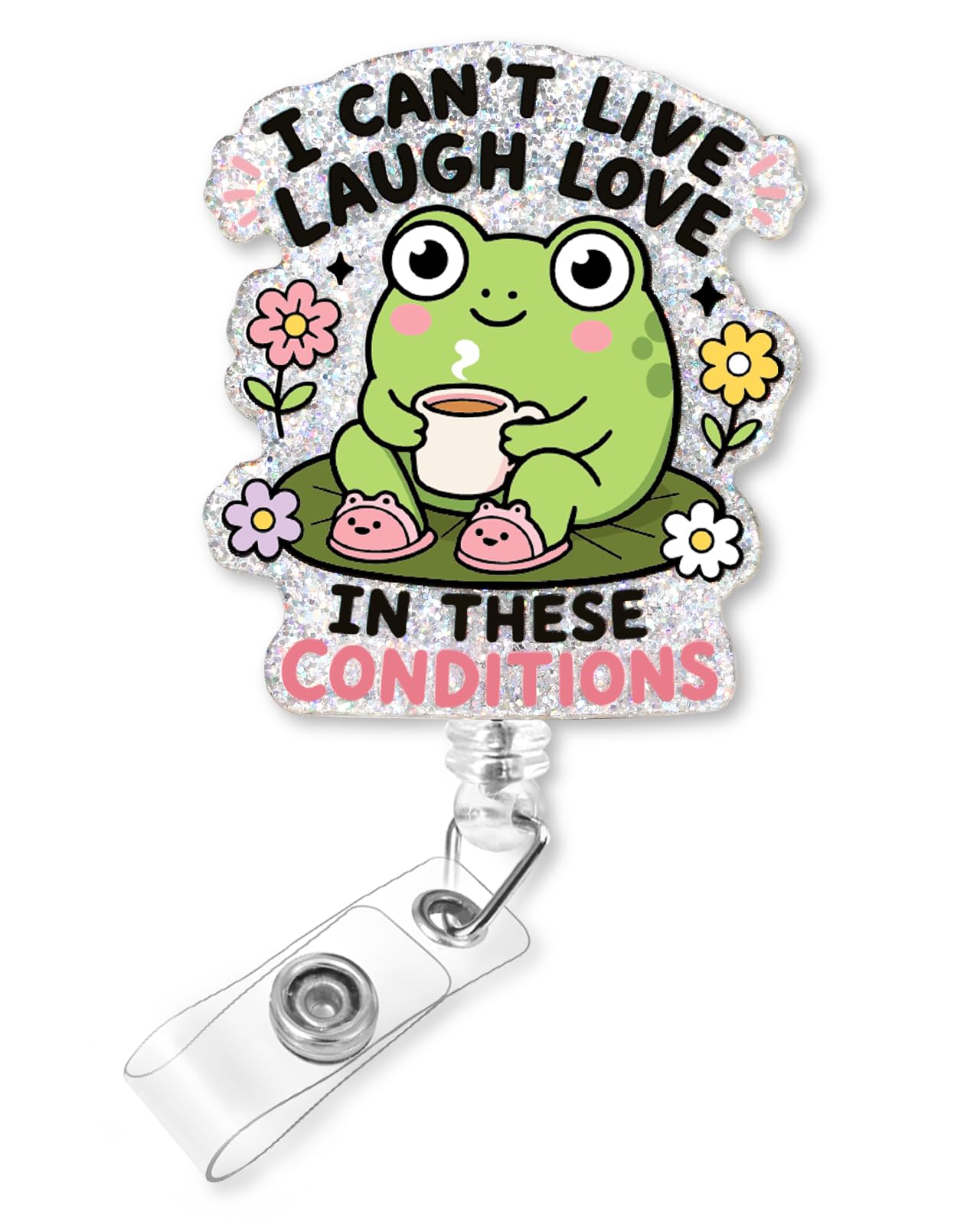 Plifal Funny Frog Nurse Badge Reel