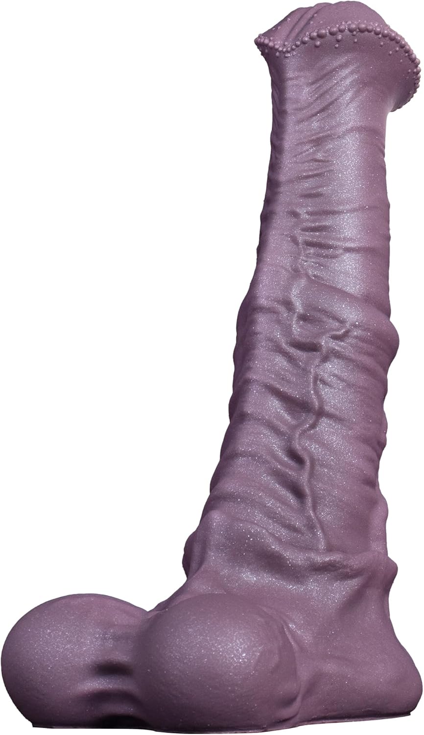 Realistic Horse Monster Dildo with Testis, Prostate & G-Spot Silicone Huge Dildo, Large Animal Dildo with Suction Cup for Thrusting & Expansion, Anal Dildo Sex Toy for Men, Women