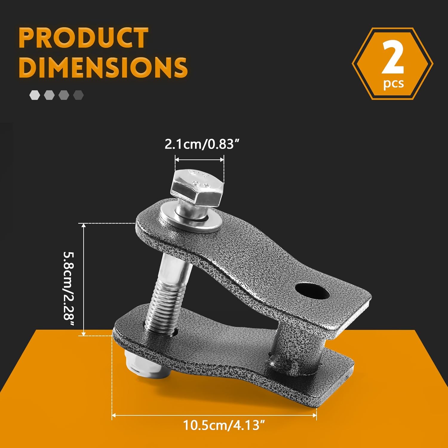 Steel Front Shock Extension High-Strength Raise Suspension Fit for 2005-2019 F250 F350 4WD