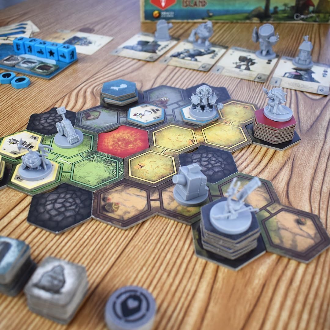 Draco Studios War for Chicken Island 2ª edición: Juegos de Mesa de Estrategia en Miniatura para Adultos, Juegos de Mesa de Aventura Familiar, eliminación sin Jugadores, a Partir de 14 años, 1-4