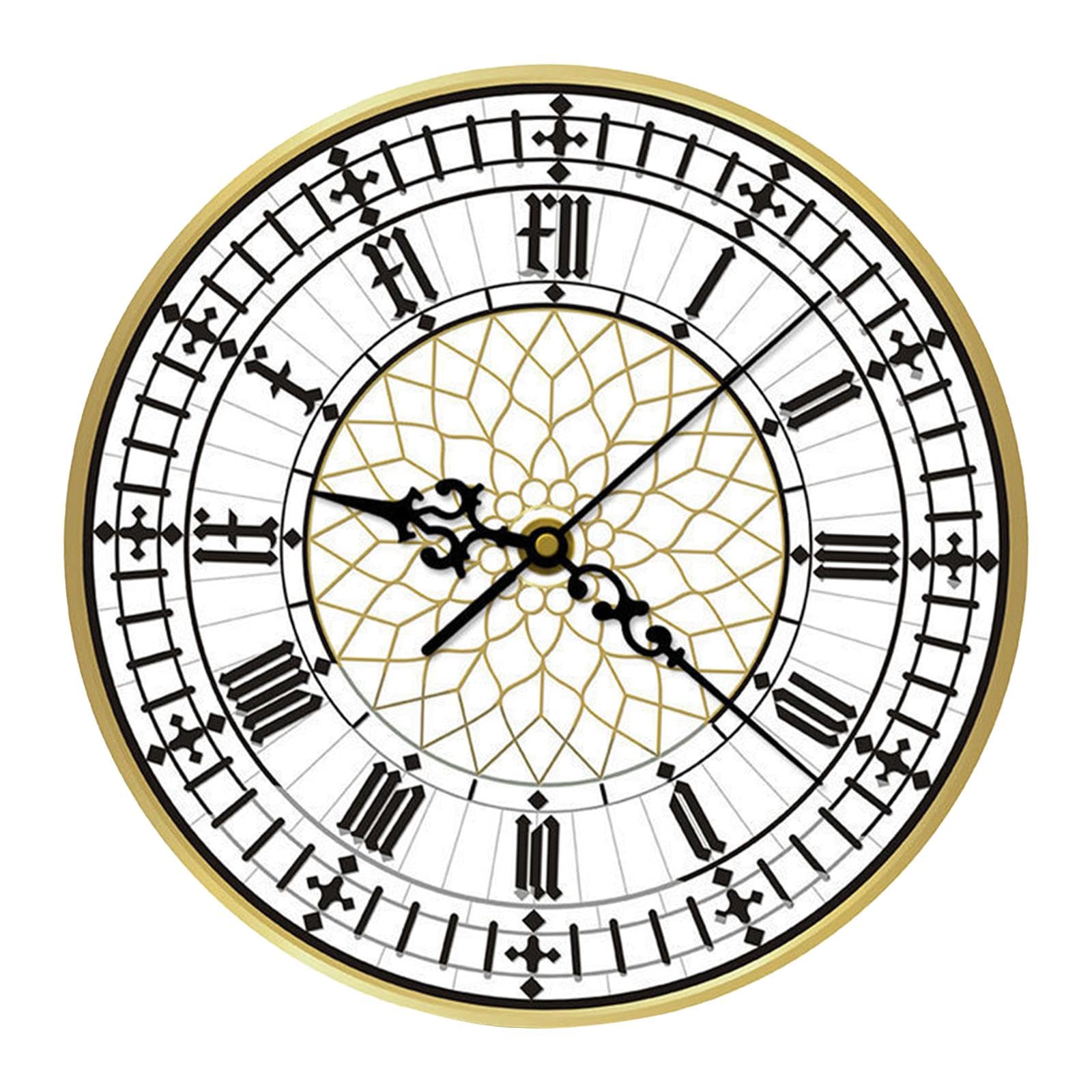 Horloge Ronde Silencieuse en acrylique sans tic-tac pour bureau