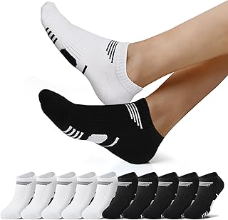 NUOZA 10 Pairs of Trainer Socks Men Women Sports Socks Short Running Socks Breathable Cotton Half Socks Multipack 35-50