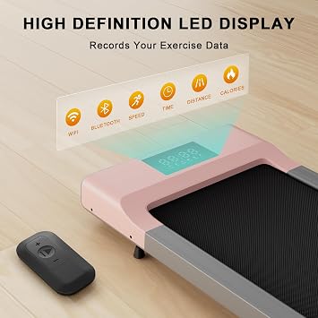 Walking Pad 300lb Treadmill Under Desk with 2.5HP Motor Walking Pad Treadmill for Home and Office No Installation Required Standing Desk Treadmill with Remote Control LED Display Green