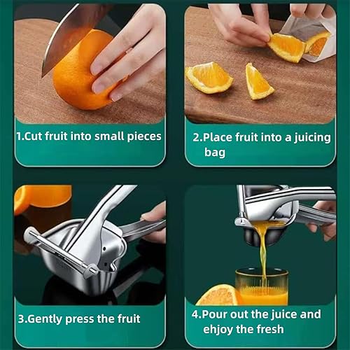 Miniatura 4 de Stainless SteelFresh Fruit Juice Extractor - Lemon Squeezer Manual,Heavy DutyHand Press with Ergonomic Grip for Orange Citrus Pomegranate Lime
