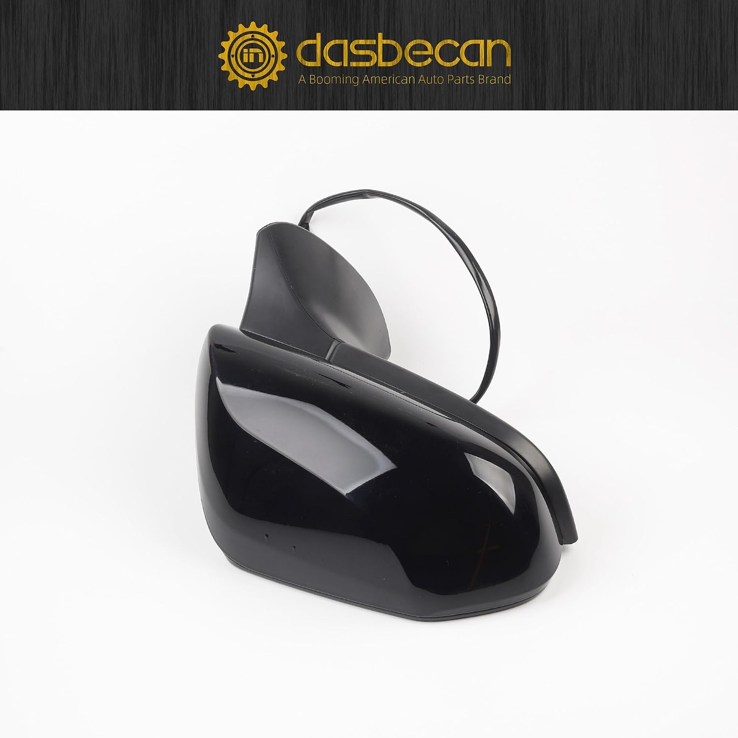 Dasbecan Right Passenger Side Door Mirror Assembly Compatible with 2018-2024 Toyota Camry with power glass Non-heated Manual Folding Replaces# TO1321366 87910-06800 3PINS Black