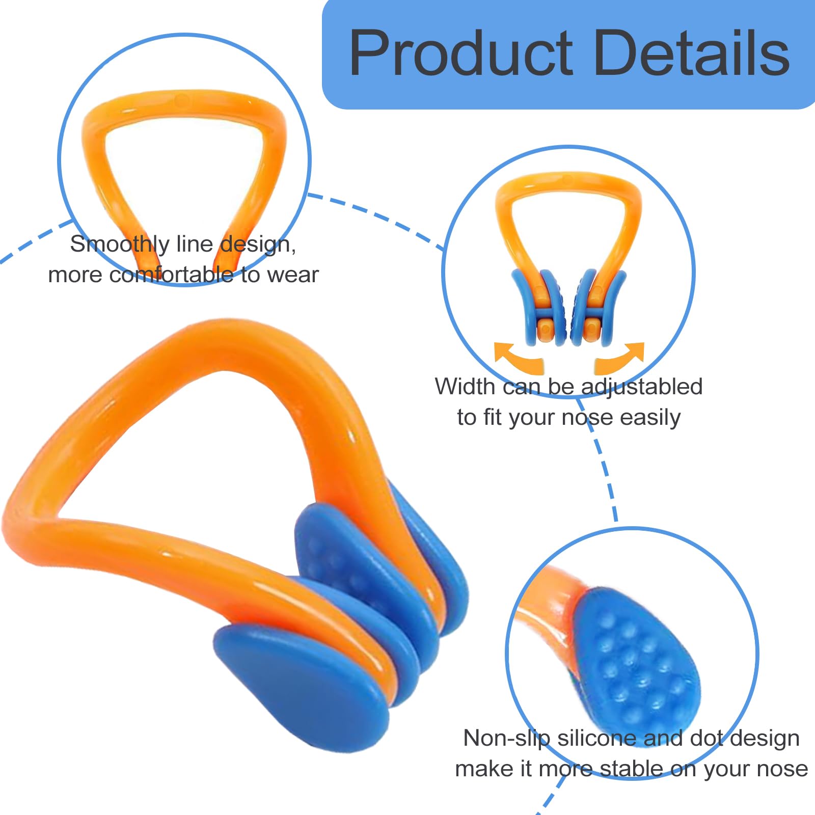 KYLELOVE Swimming Nose Plug,Silicone Swimming Nose Clip for Adults and Kids(Age 7+) Pool Swim Accessories Gear for Water Sports with Box Storage