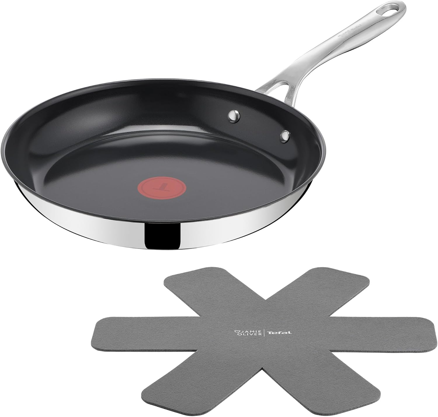 T-Fal Jamie Oliver 11-Inch Stainless Steel Ceramic Nonstick Fry Pan