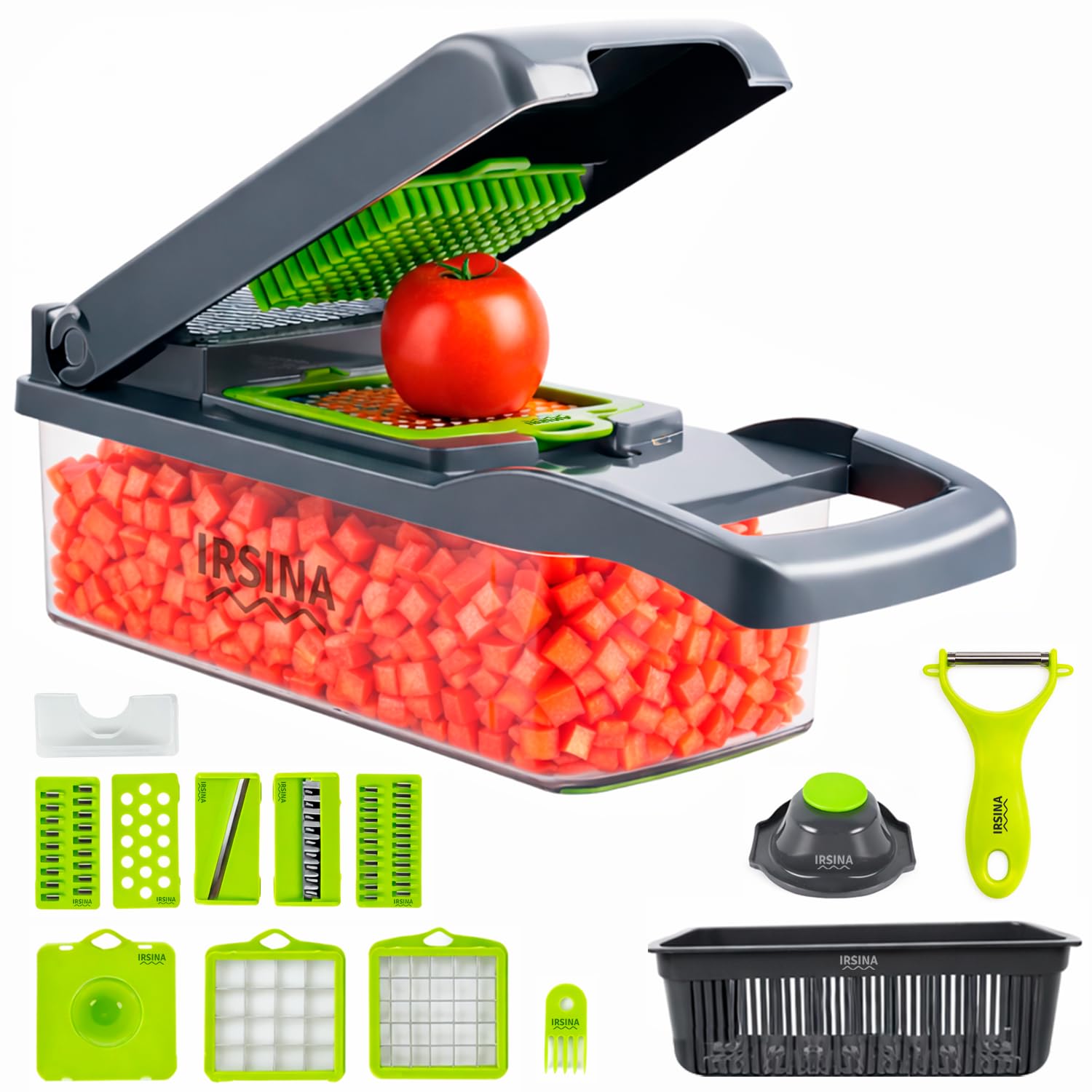 Cortador de Legumes 16 em 1, Fatiador Mandolin Julienne, Para Alimentos Frutas Legumes