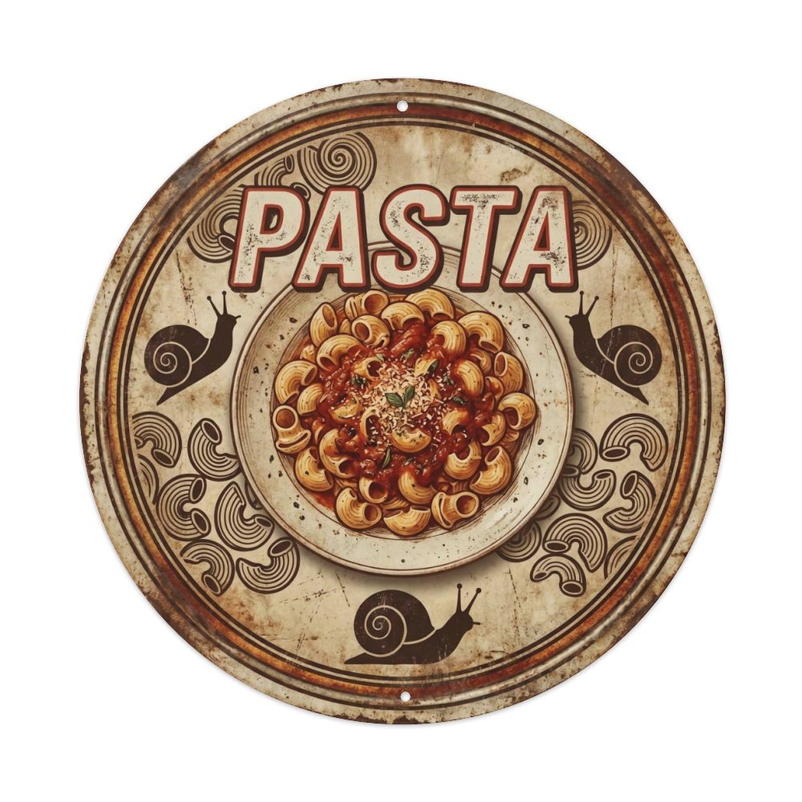 Restaurant Kitchen Pasta Cuisine Italian Retro Diner Metal Tin Sign