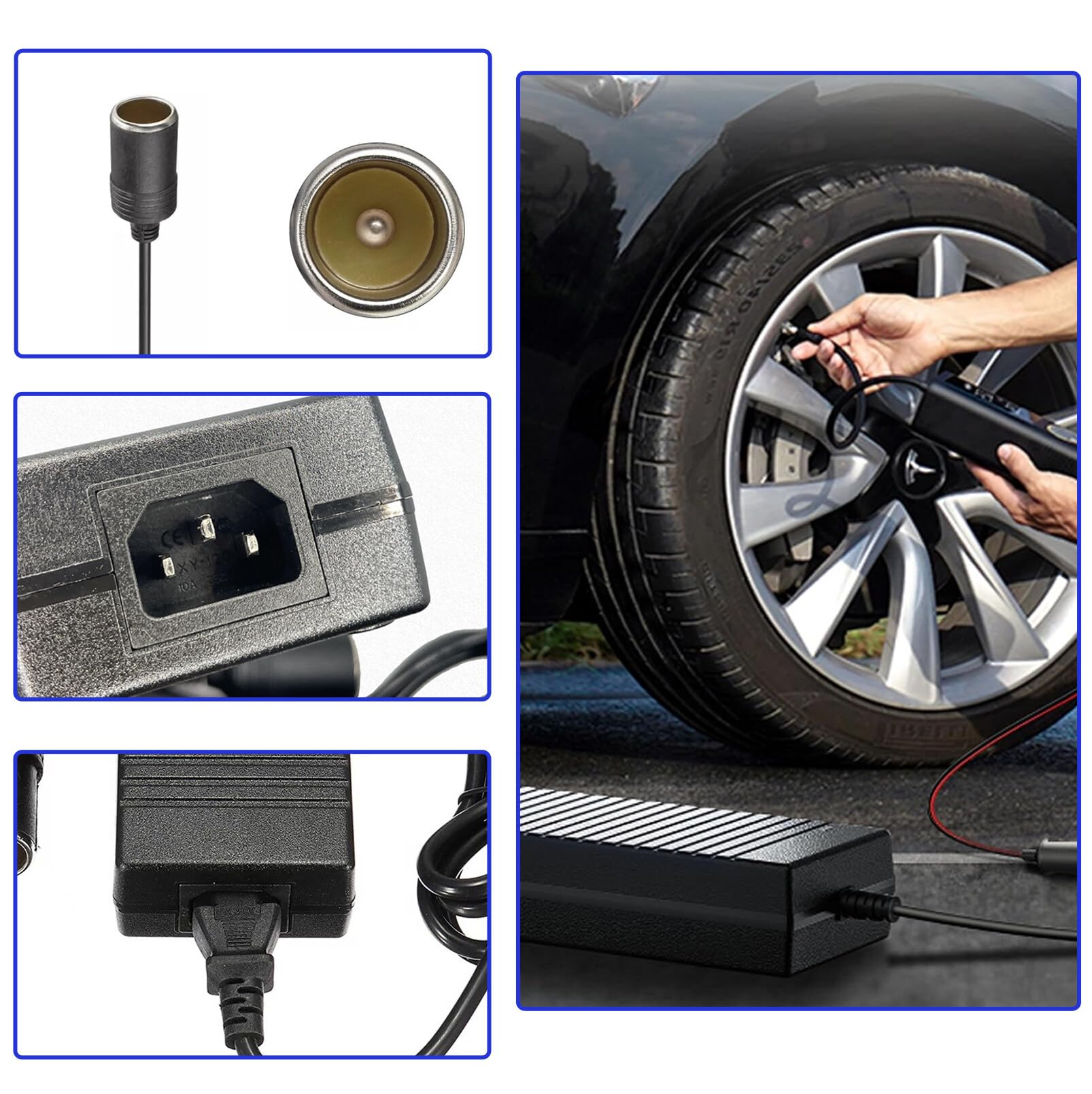 Spanningsomvormer, 230 V naar 12 V, 180 W auto netadapter, adapter