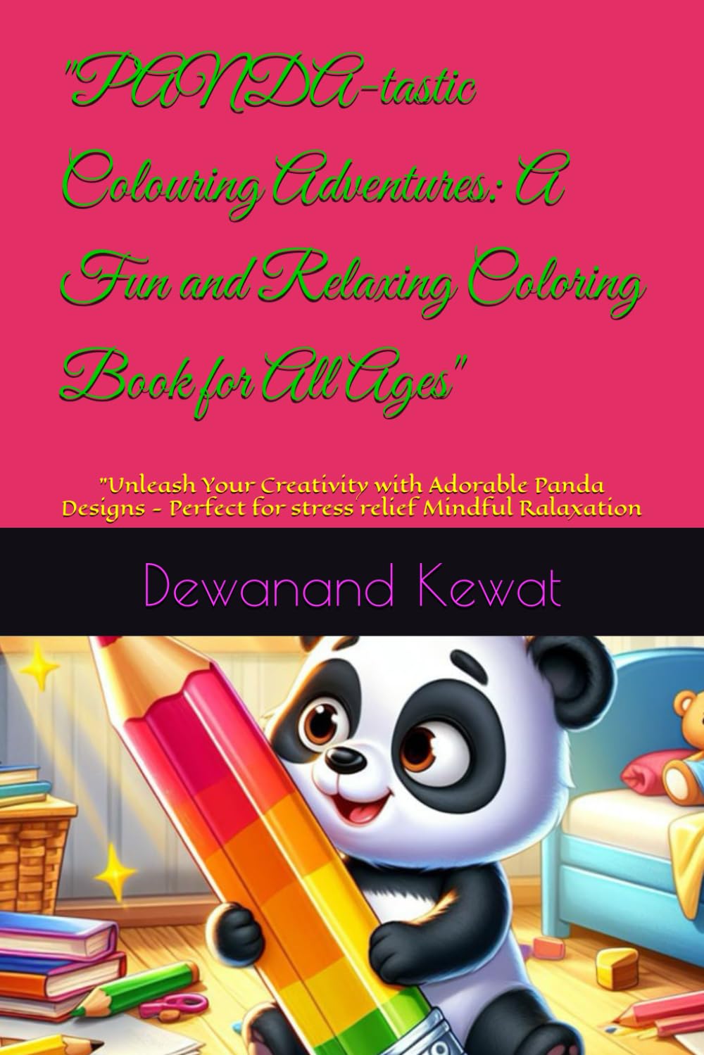 "PANDA-tastic Colouring Adventures: A Fun and Relaxing Coloring Book for All Ages": "Unleash Your Creativity with Adorable Panda Designs - Perfect for stress relief Mindful Ralaxation