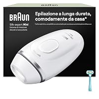 Braun Silk·Expert Mini Epilatore Luce Pulsata con Rasoio, PL1104 Bianco