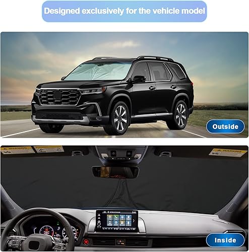 Miniatura 2 de SXCY Parasol para parabrisas piloto 2023 2024 2025 2019-2025 Honda Pilot LX, Sport, EX-L, TrailSport, Touring Elite, accesorios Touring Elite,