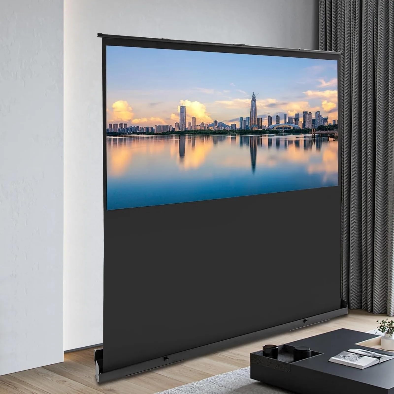 Toile Projection L'écran de projecteur Portable Tire vers Le Haut Camping vidéo cinéma Maison 4K et 8K HD