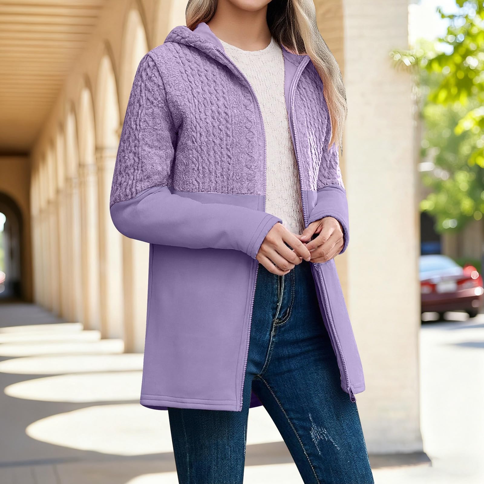WWricotta Chaqueta informal de pana con capucha, ligera, de corte holgado, manga larga y cuello, ideal para otoño e invierno, para uso diario y para un estilo urbano y cómodo, mujer