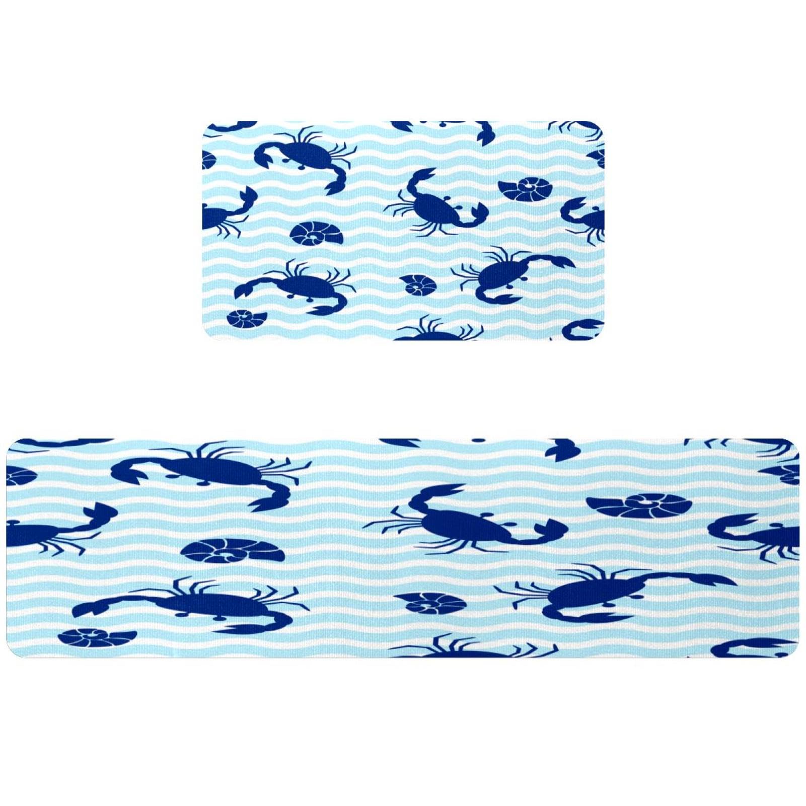 Alfombras de cocina absorbentes con base antideslizante de rayas