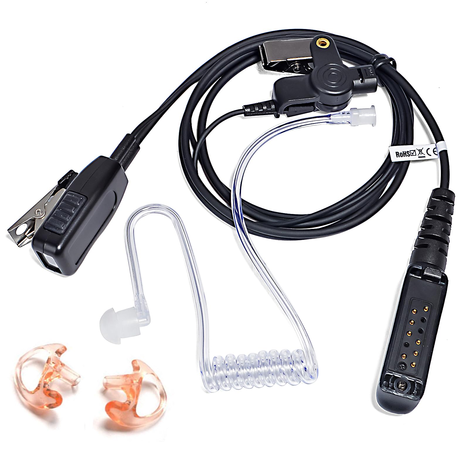 HYS Sepura - Auricolari di sicurezza compatibili con Sepura STP8000 STP9000(Tetra) SC20 SC21, cuffie a tubo acustiche nascoste (Tipo 2)