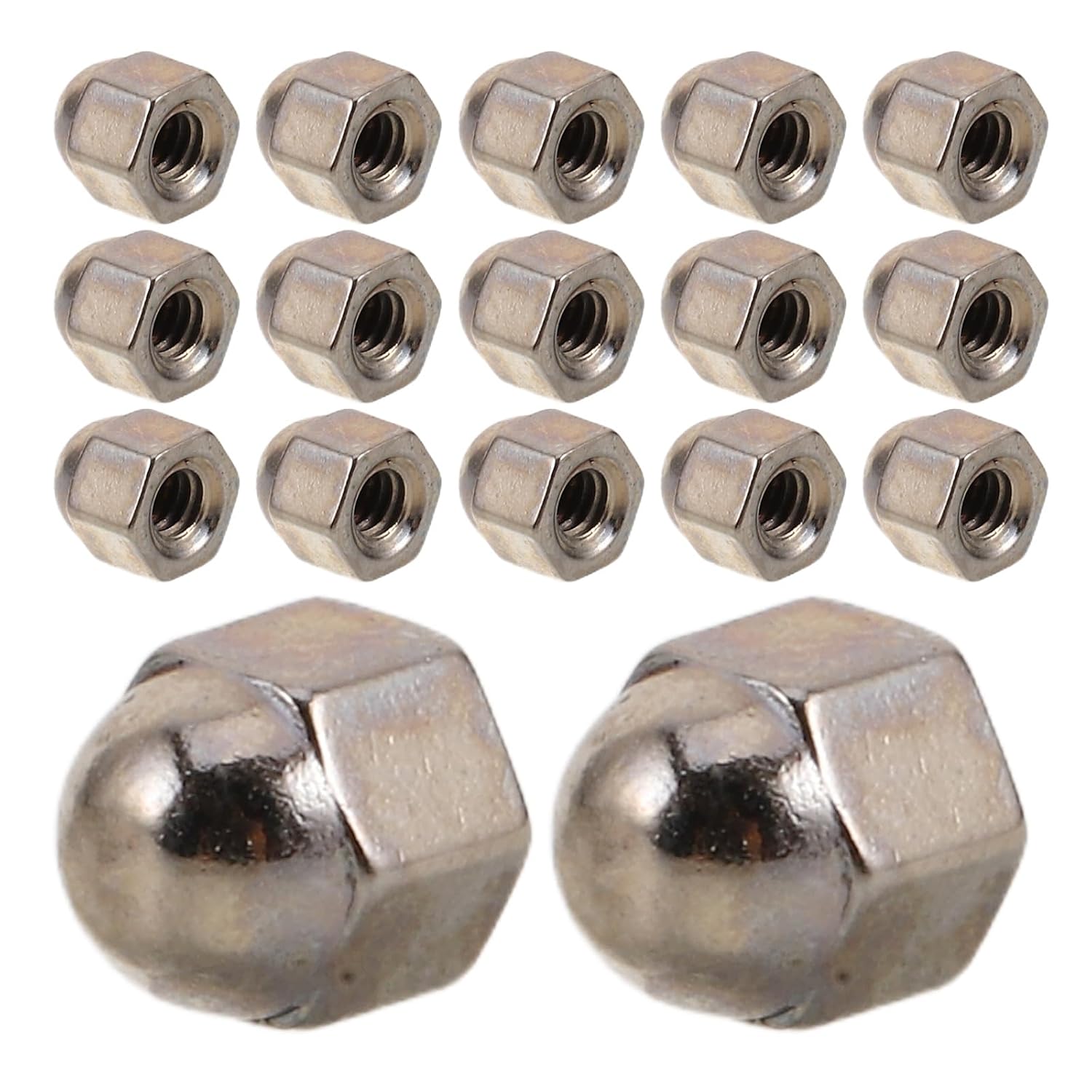 400pcs Metal Hex Cap Nuts for Frameless Eyeglasses - 1.4mm Acorn Cap Nuts to Stop Loose Screws - Repair Accessories for Frameless Sunglasses & Optical Frames