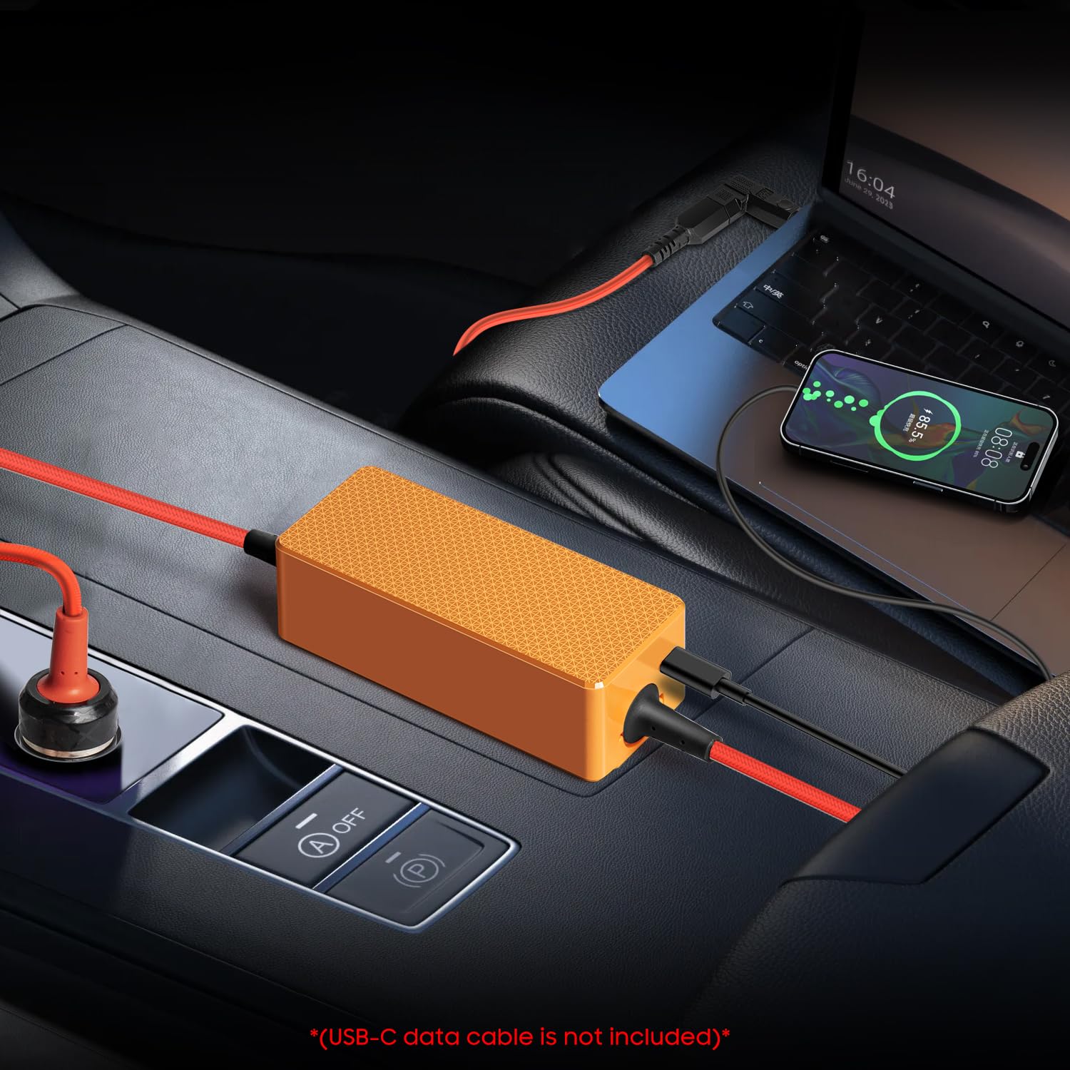 KFD Caricatore da auto universale da 118 W, per Asus Acer Chromebook Laptop Pavilion Compaq Dell Samsung Toshiba IBM Medion LG 12 V-24 V Dual Port Auto Caricatore accendisigari