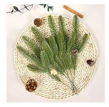 SPHINX Artificial Pine Sticks Branches 26 cm – Green Pine Needles for Home Decor, Festival Decor, Celebrations, Trousseau Packing, Gift Packing, Tray & Basket Decoration, DIY Crafts (10, Green)