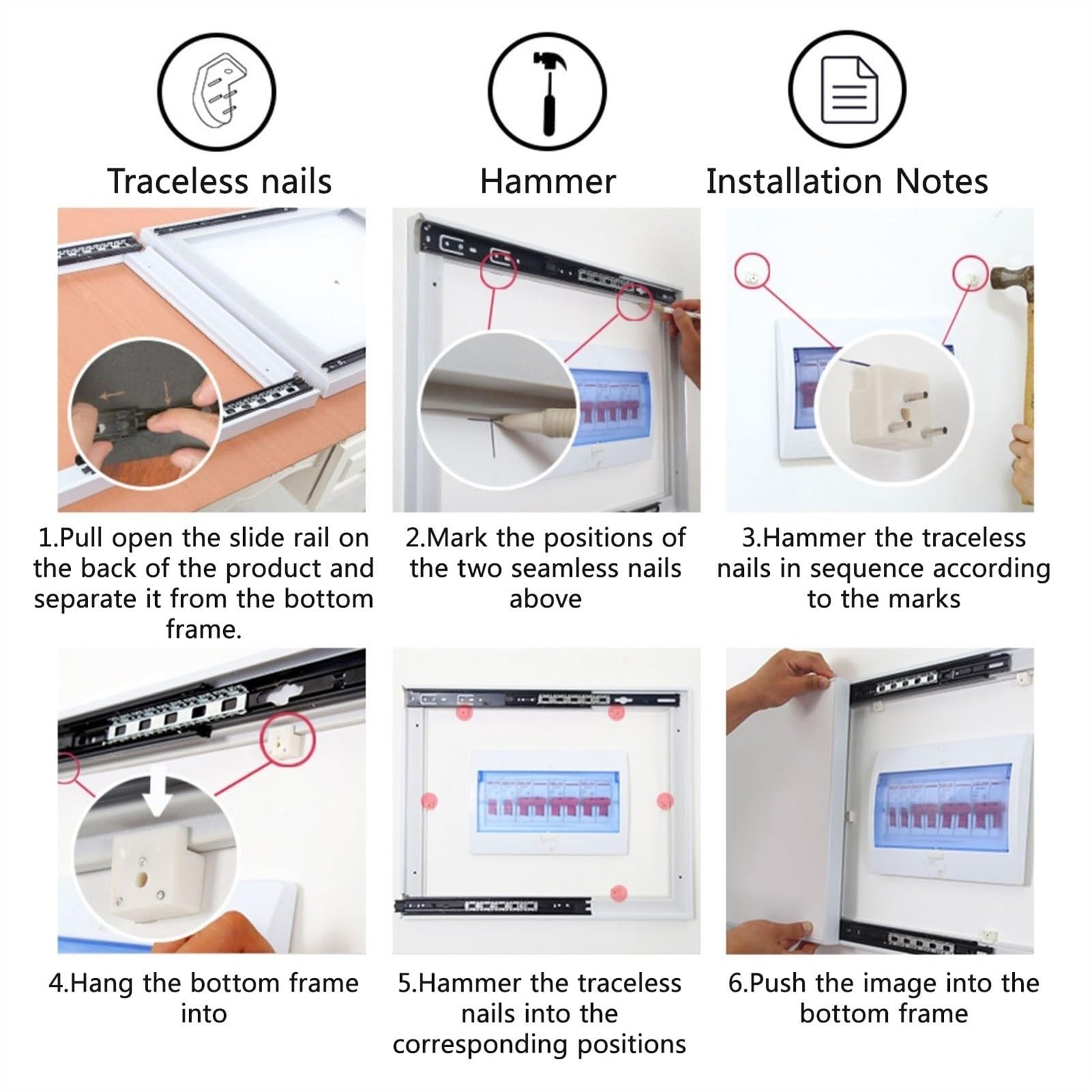 Copri Contatore Elettrico Interno Creative A Parete Copri Quadro Elettrico Interruttori Moderne E Semplici Per Copri Quadro Elettrico Decorativo Decorativi(XXL,Black box right push-15)