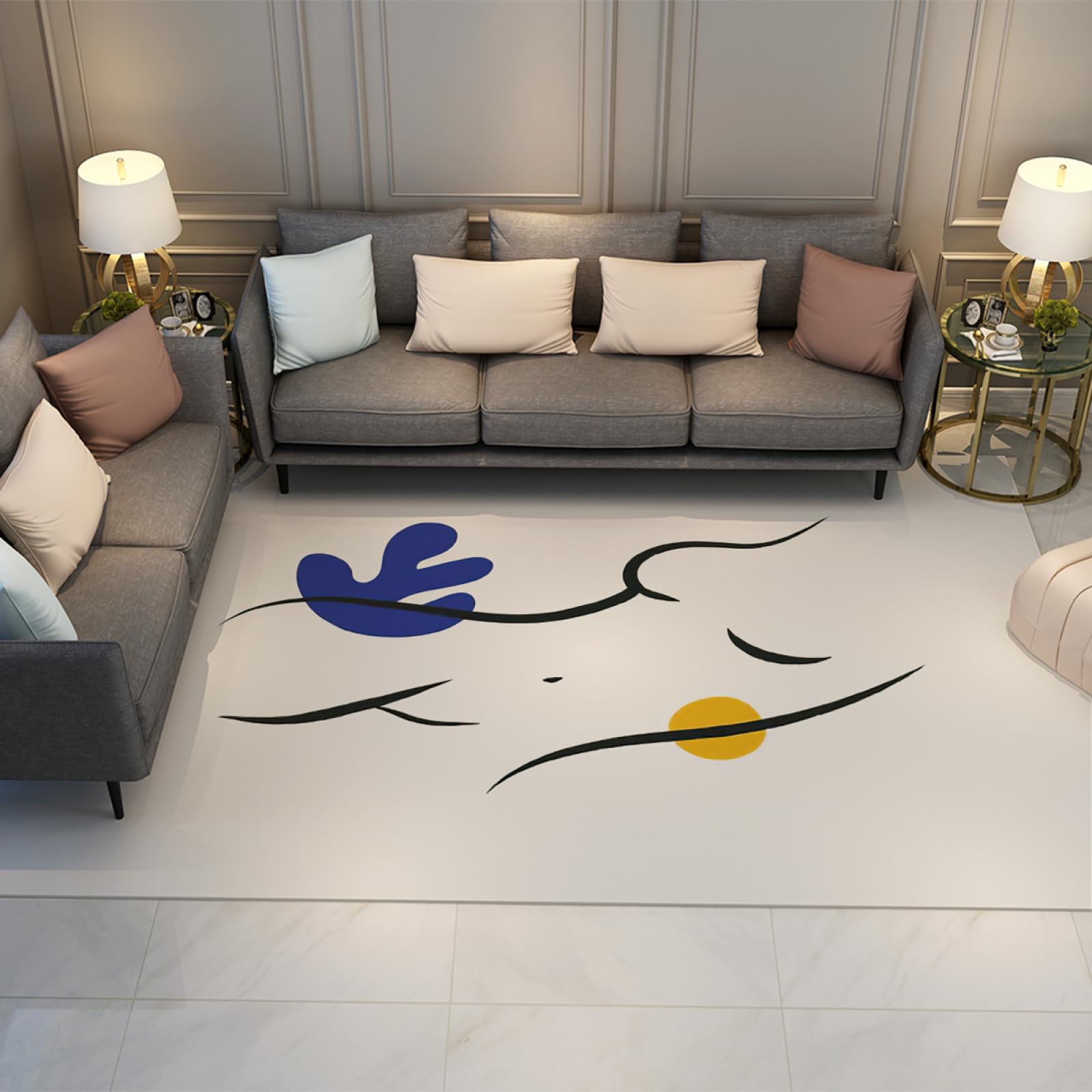 Tapis de chambre Matisse 180x270cm grand tapis salon moderne