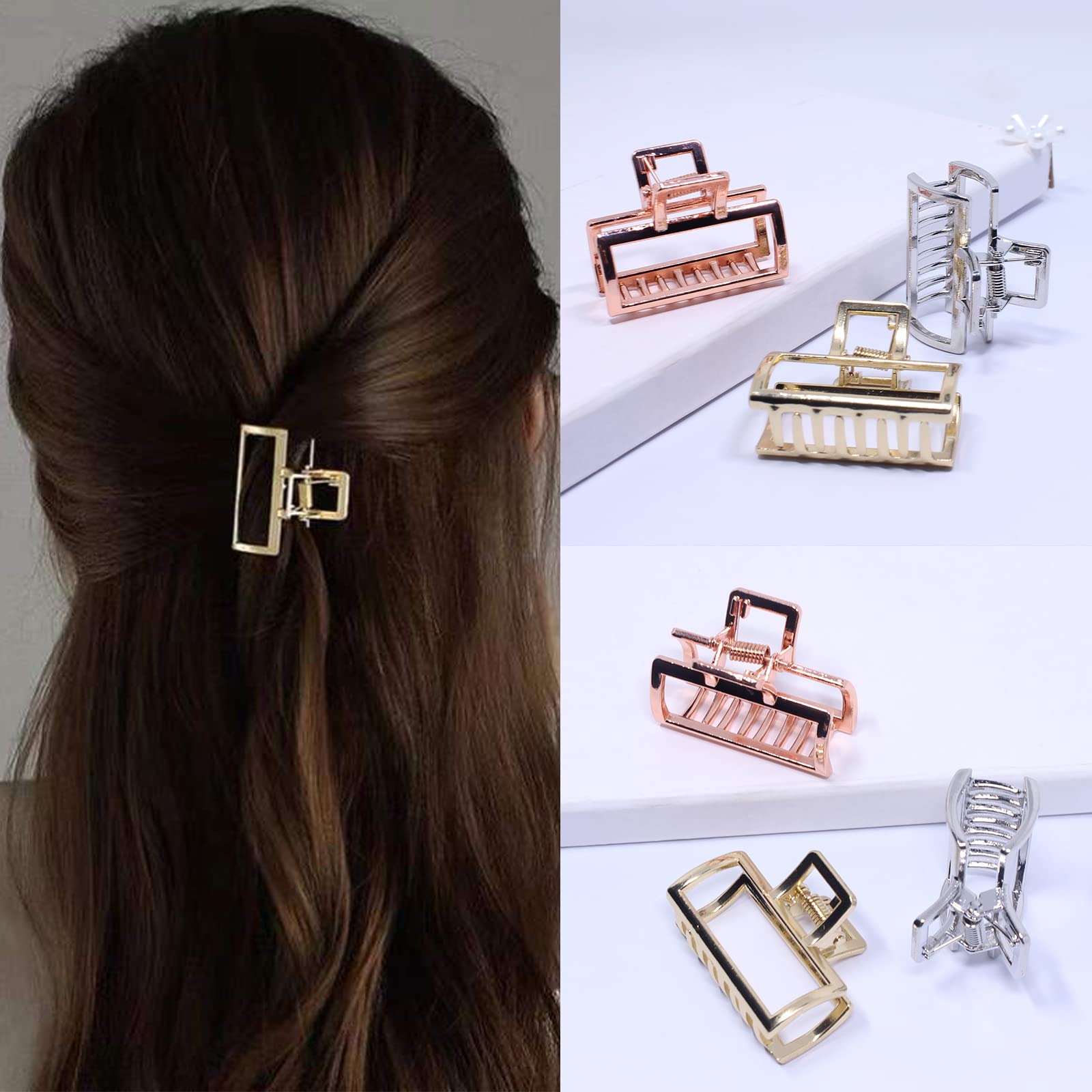 Pince à cheveux en métal argenté, 20-50 pièces, épingle à cheveux carrée multi-tailles, Barrette dentée pour bricolage, couvre-chef, maquillage, outil de fabrication de cheveux, fournitures  36