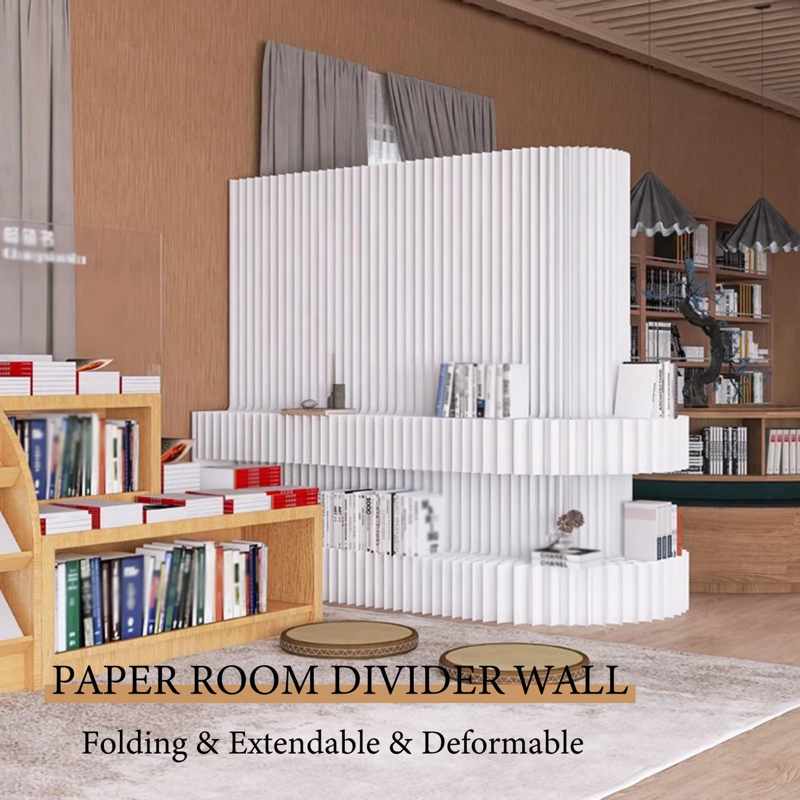Parete divisoria portatile for la privacy, for ufficio, soggiorno(2x1.8m/6.56x5.9ft)