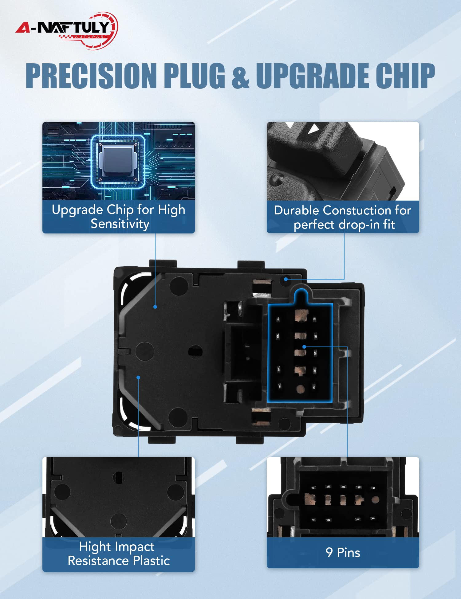 Interruptor De Espejo Retrovisor Eléctrico Abatible Para Chevy Silverado, Tahoe, GMC Sierra, Yukon – OEM ACDelco