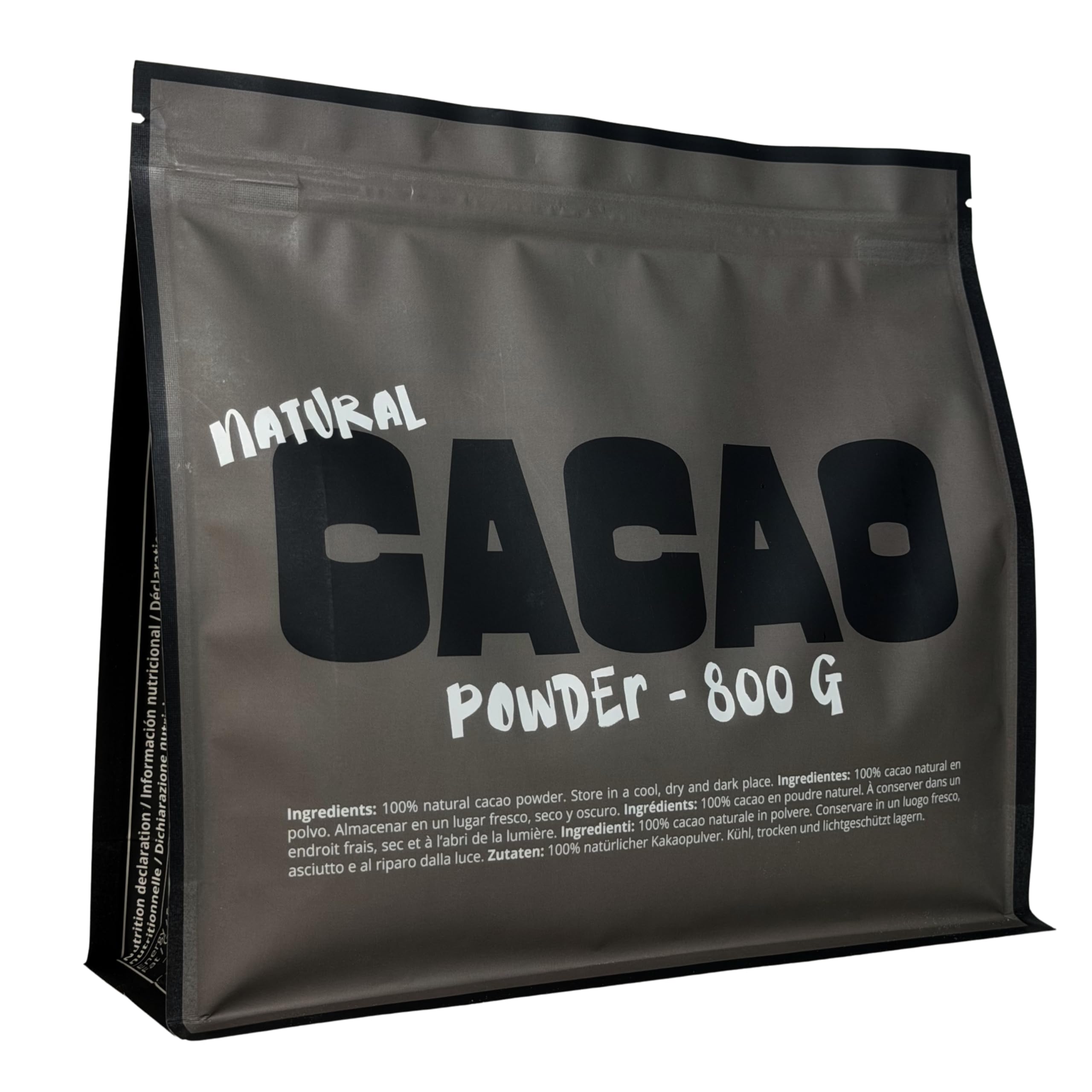 MOODS! Cacao Puro in Polvere | 800 g | 100% Naturale e Crudo | Non Alcalinizzato | Senza Zuccheri Aggiunti | Gusto Intenso