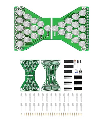 Miniatura 8 de Kit de práctica de soldadura DIY a Alice Music RGY Circular Flash LED Kit de circuito enchufable Kit de soldadura para principiantes (10MHCD2)