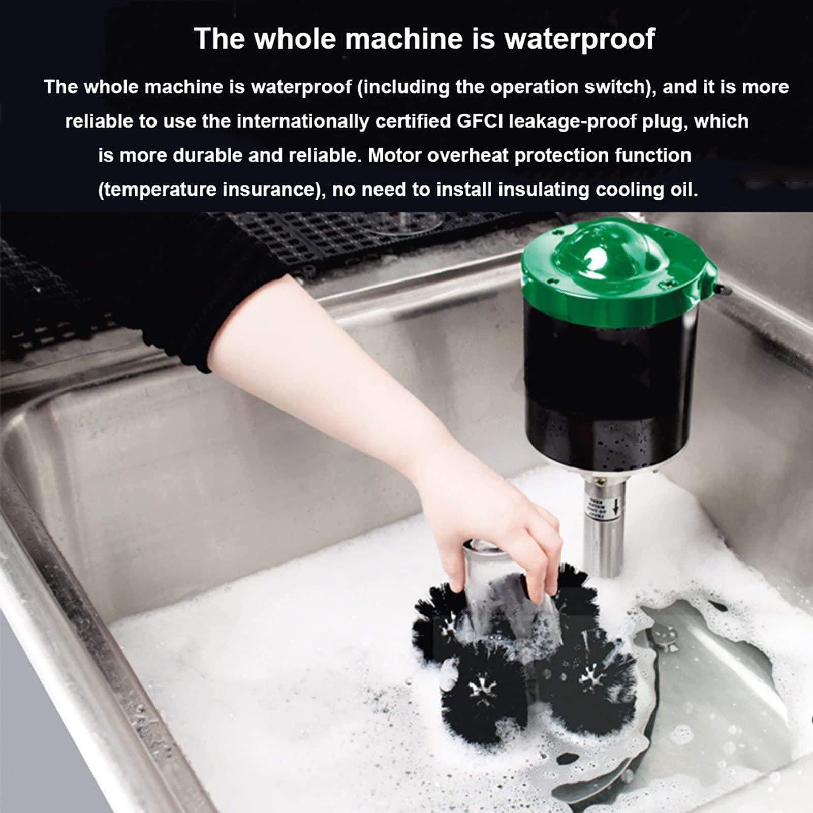 Machine À Laver Les Verres, Machine À Laver Les Bouteilles avec 5 Brosses, Lave-Tasses Électrique Equipement De Nettoyage Commercial