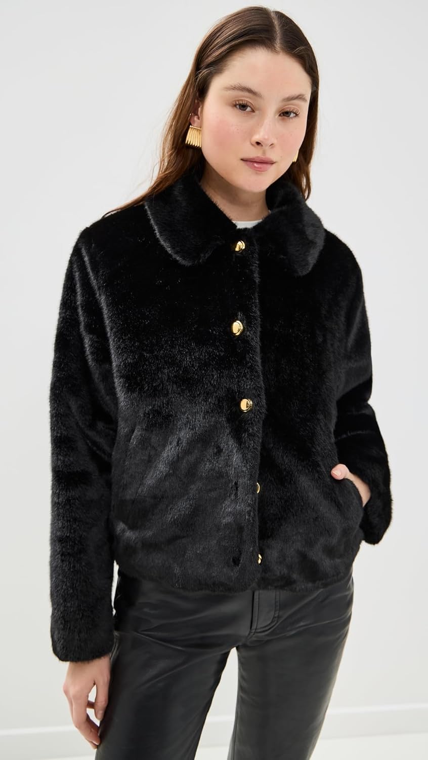 English Factory Women's Faux Fur Collared Jacket - Image 2