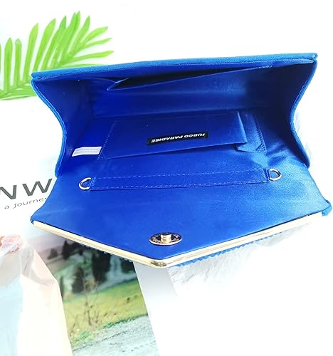 Miniatura 7 de JUBOO PARADISE Bolsas de noche de gamuza sintética para mujer, bolso de mano cruzado formal para fiesta de boda