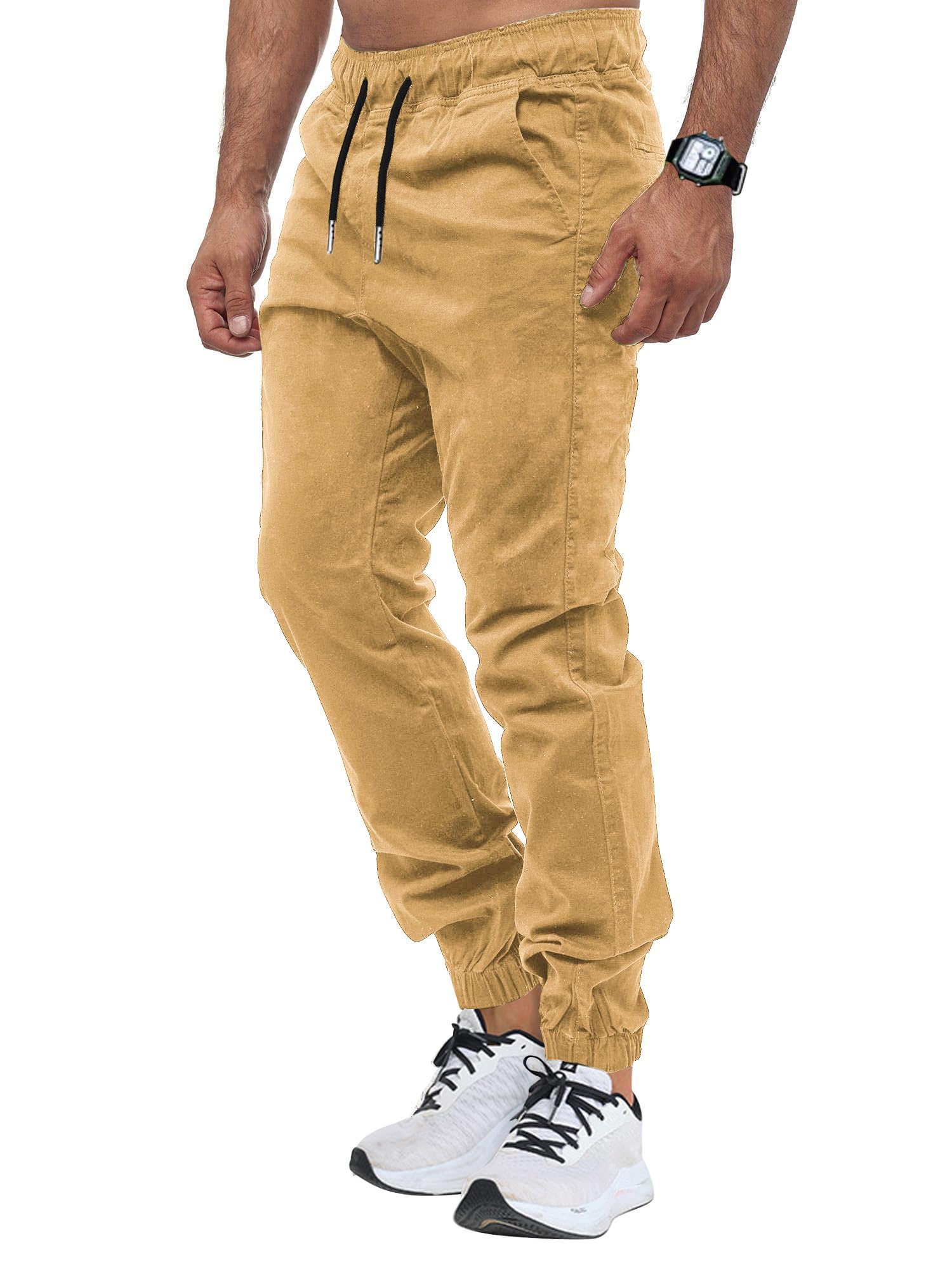 VMSUCIJ Pantaloni Jogging Uomo Pantaloni Casual Cotone Pantaloni Sportivi con Elastico in Vita con Tasche S-XXL