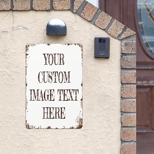 Miniatura 2 de Letreros de metal personalizados con imagen de texto, letreros vintage personalizados retro oxidado, letrero personalizado al aire libre, letreros