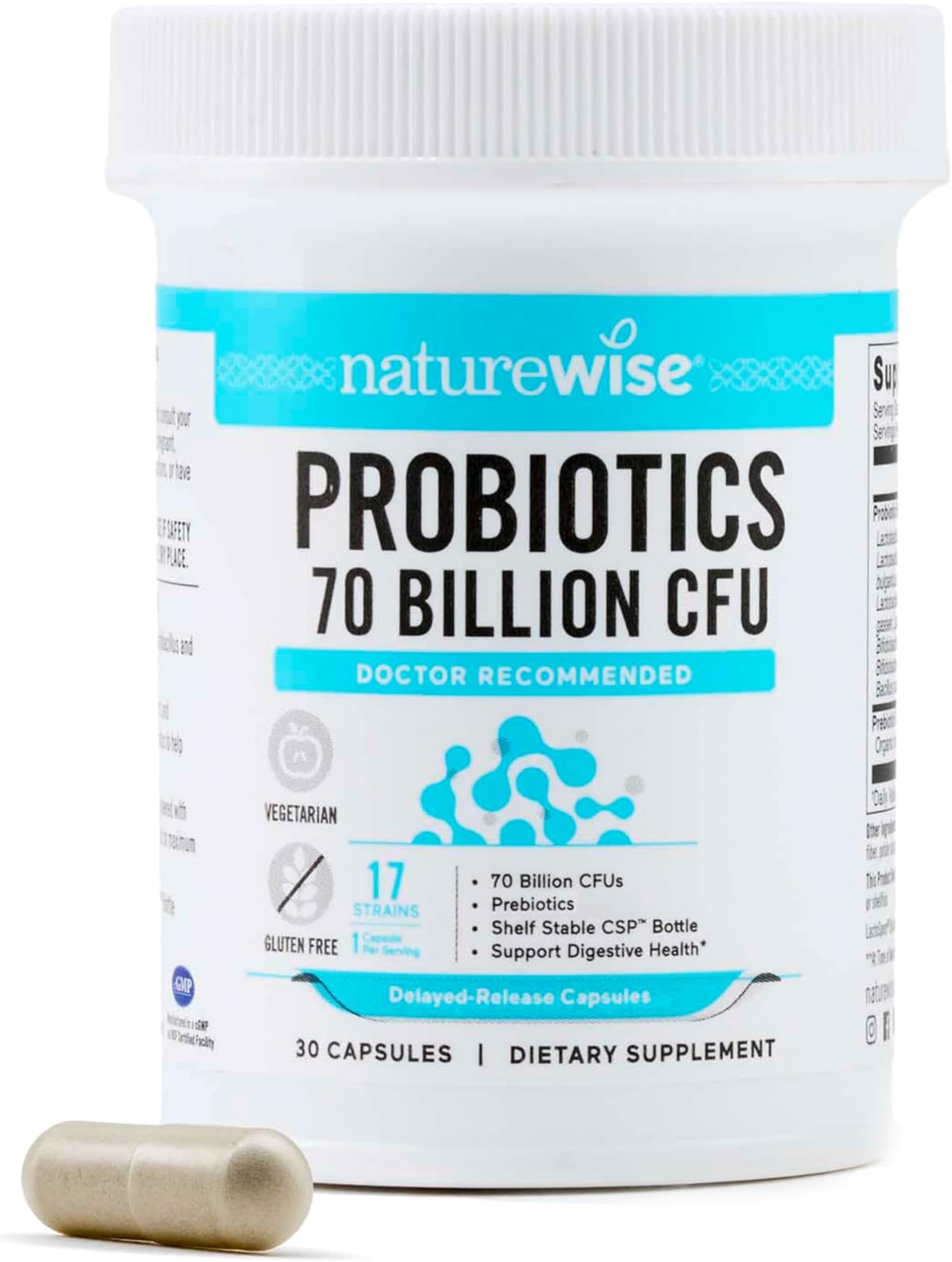 NatureWise Probiotics - 70 Billion CFU - 17 Strains